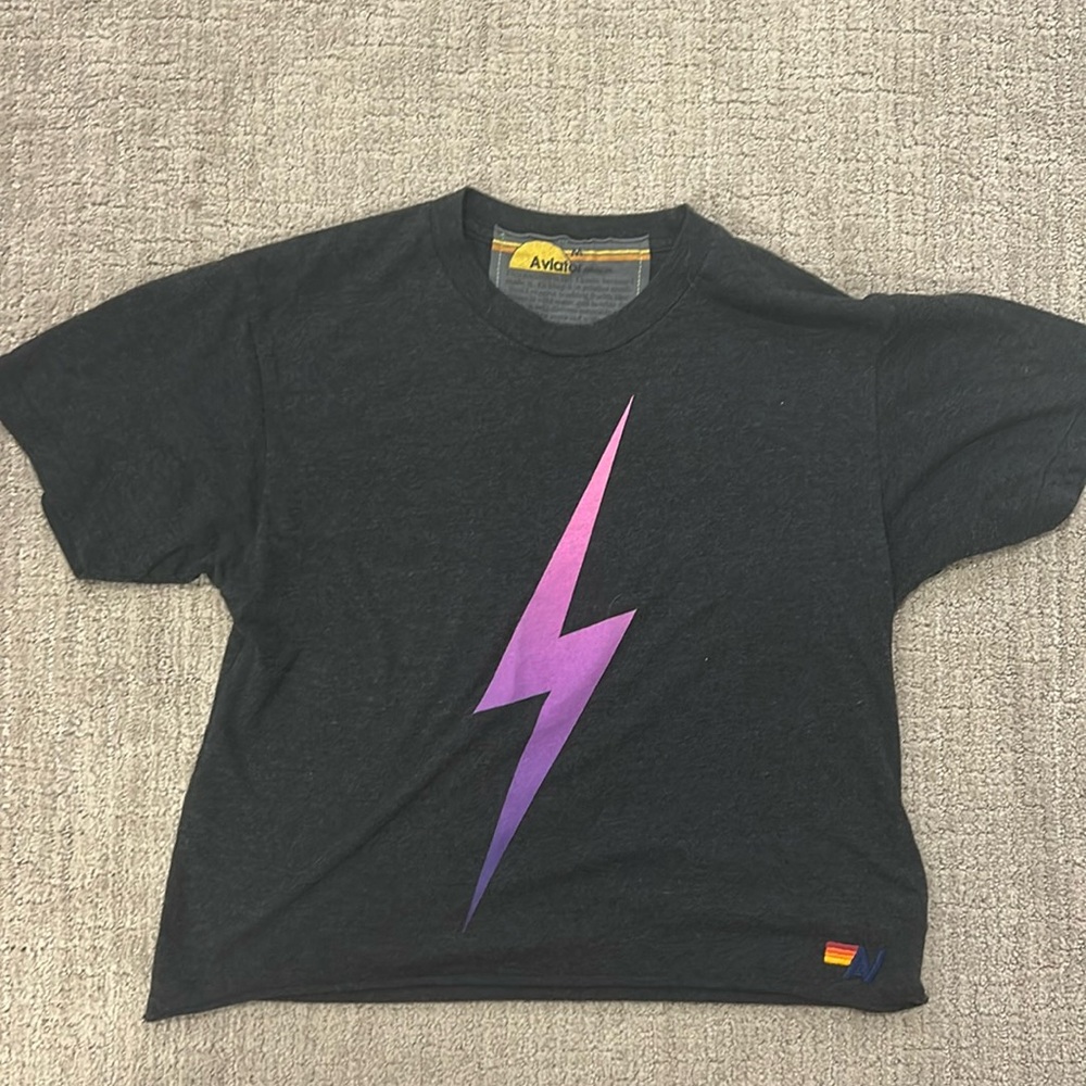 Aviator Nation Charcoal Gray T-Shirt in Medium